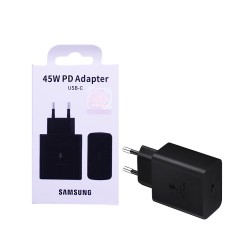 Adaptador Samsung EP-TA845XBEGGB Tipo-C Porta PD 45W Preto Adaptador Samsung EP-TA845XBEGGB Tipo-C Porta PD 45W Preto